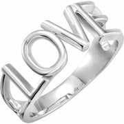 Sterling Silver Love Ring