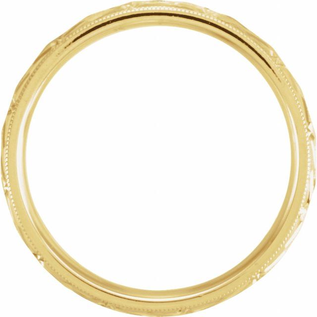 14k Yellow 6 Mm Faceted Band Size 10.5