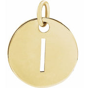 14K Yellow Initial I Pendant
