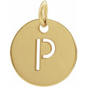 14K Yellow Initial P Pendant