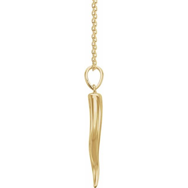14K Yellow Italian Horn 16-18' Necklace