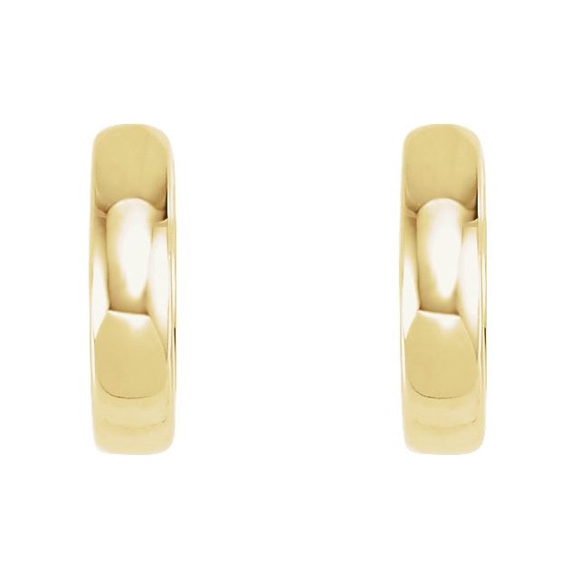 14K Yellow 10 mm Hoop Earrings