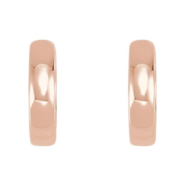 14K Rose 11.5 mm Hoop Earrings