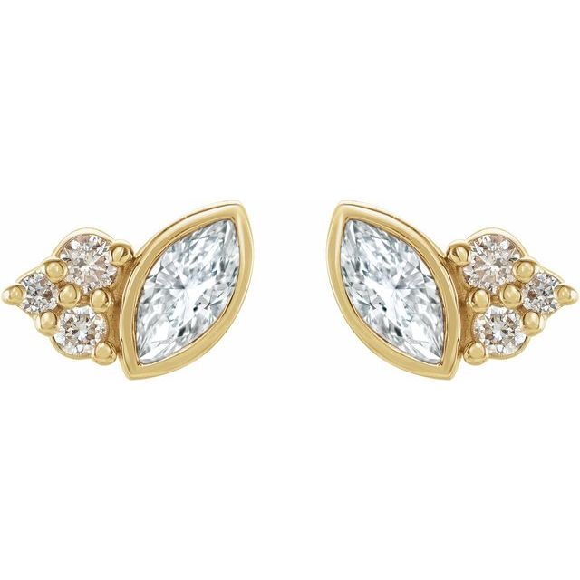 14K Yellow 1/5 CTW Natural Diamond Earrings