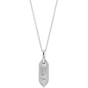 14K White .05 CT Natural Diamond Initial J 16-18' Necklace