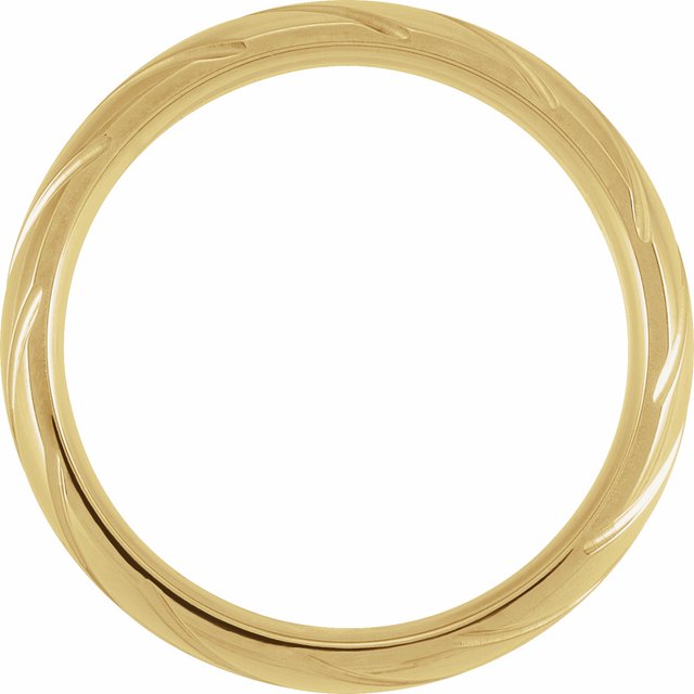14K Yellow 6 mm Grooved Band Size 10