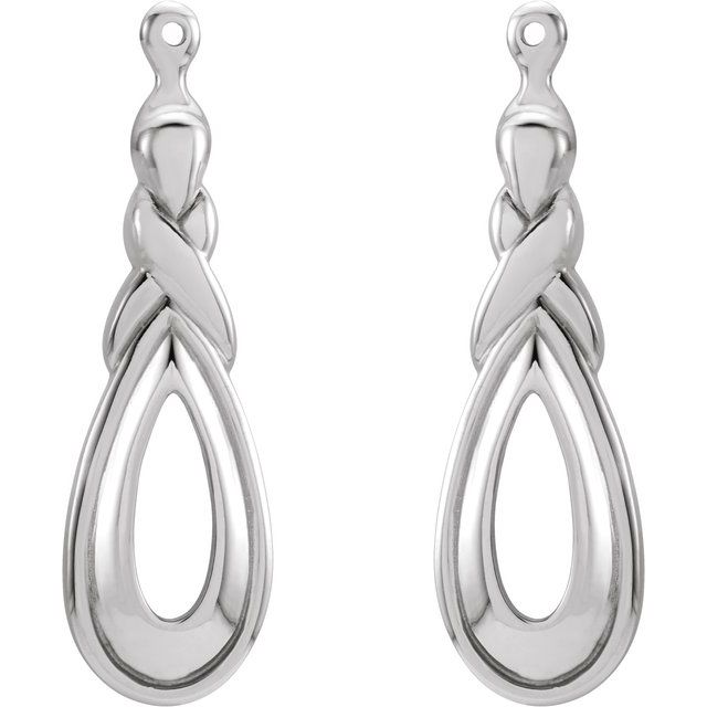 14k White Freeform Earring Jackets
