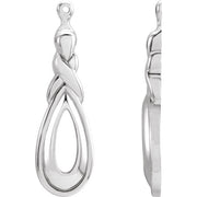 14k White Freeform Earring Jackets
