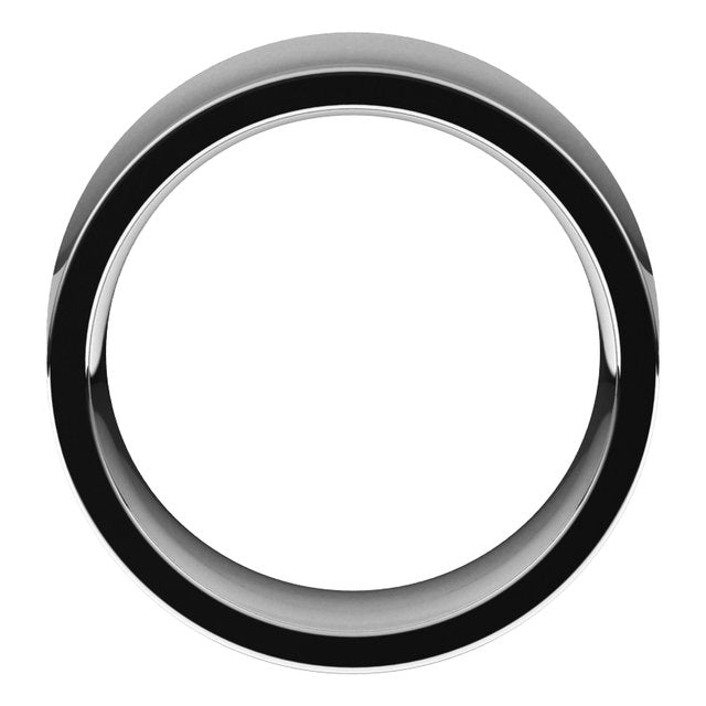 14K White 9 mm Concave Comfort Fit Band Size 9