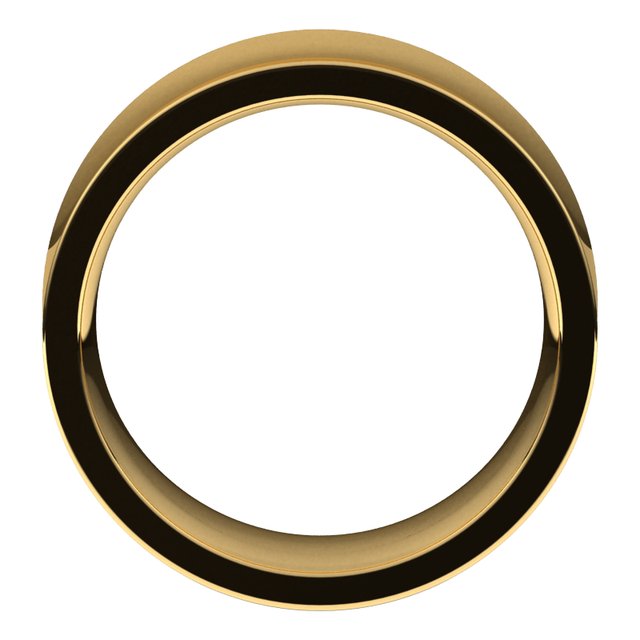 14K Yellow 9 mm Concave Comfort Fit Band Size 10