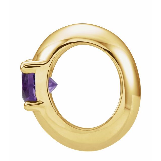 14k Yellow February Birth Of A Child™ Miniature Birthstone Ring Pendant