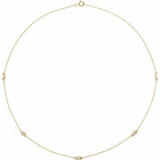 14K Yellow 1/3 CTW Natural Diamond 5-Station 18' Necklace