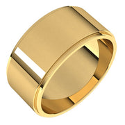 14K Yellow 9 mm Flat Edge Band Size 5.5
