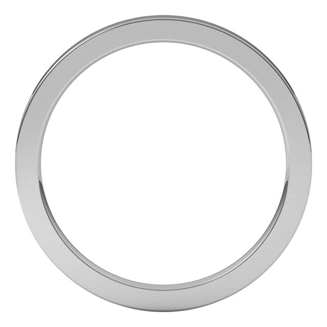 14k White 1.5 Mm Flat Comfort Fit Band Size 5.5