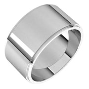 Sterling Silver 10 mm Flat Edge Band Size 11