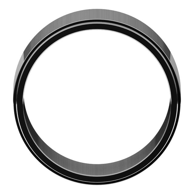 Sterling Silver 10 Mm Flat Edge Band Size 7