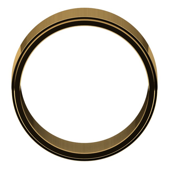 14k Yellow 10 Mm Flat Edge Band Size 10