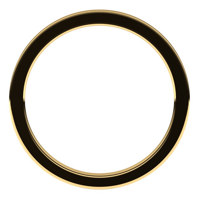 14K Yellow 1 mm Flat Comfort Fit Band Size 10.5