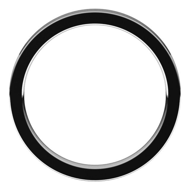 14K White 2.5 mm Flat Comfort Fit Band Size 8.5