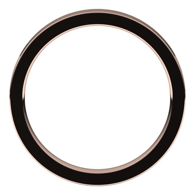 14K Rose 2.5 mm Flat Comfort Fit Band Size 8