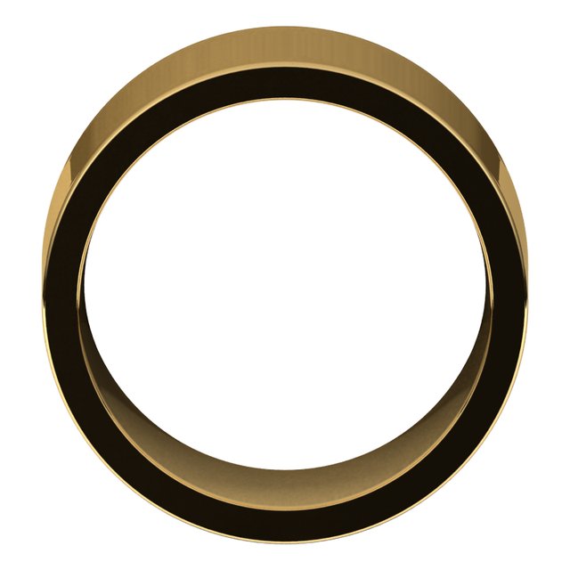 18K Yellow 12 mm Flat Comfort Fit Band Size 12