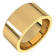 14k Yellow 10 Mm Flat Comfort Fit Band Size 10.5