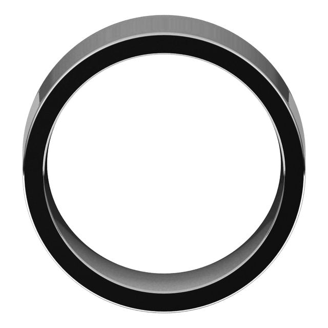 Continuum Sterling Silver 10 mm Flat Comfort Fit Band Size 14