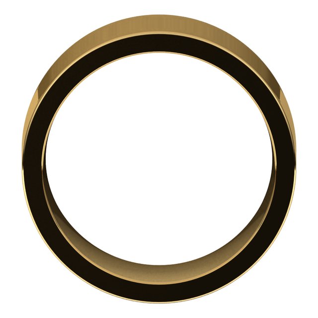 14k Yellow 10 Mm Flat Comfort Fit Band Size 10.5