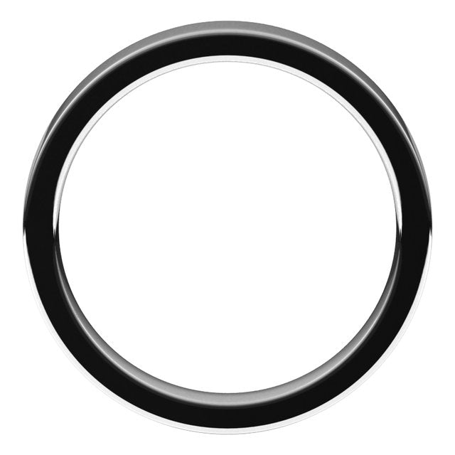 14k White 3.5 Mm Flat Comfort-fit Band