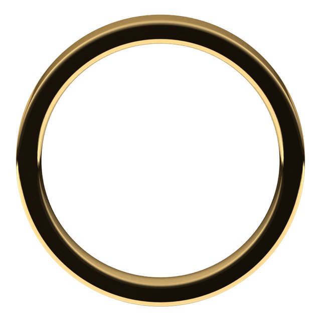 14k Yellow 3.5 Mm Flat Comfort Fit Band Size 4.5