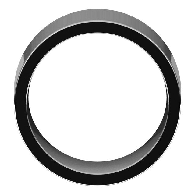 14k White 11 Mm Flat Comfort Fit Band Size 10.5