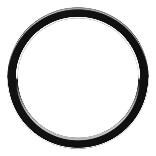 14K White 1.5 mm Flat Comfort Fit Light Band Size 8.5