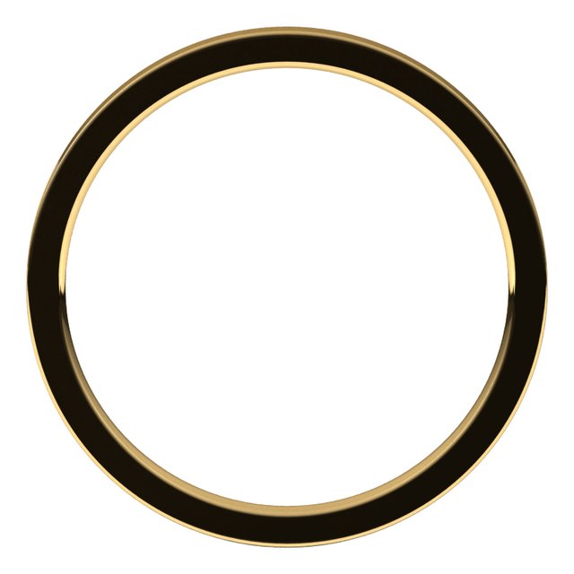 14K Yellow 1.5 mm Flat Comfort Fit Light Band Size 6.5