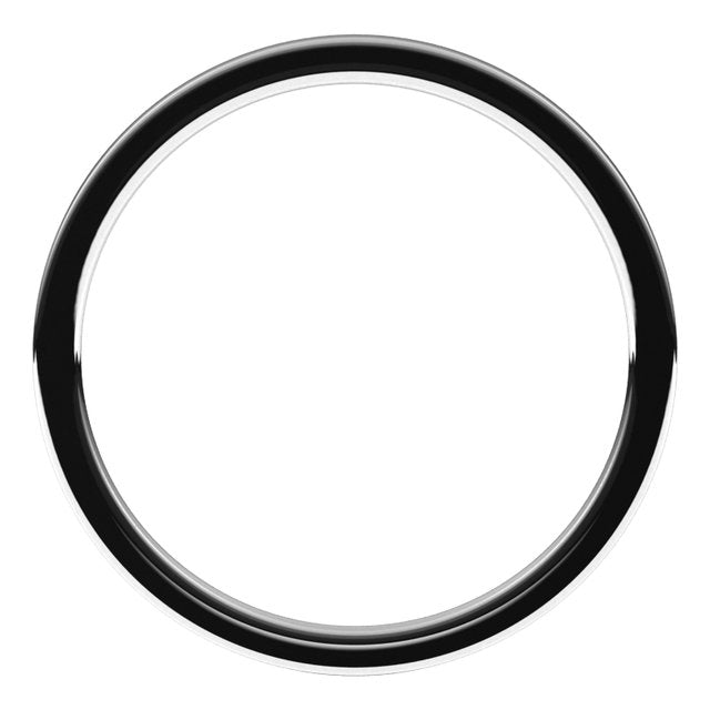 14k White 1 Mm Lightweight Comfort-fit Flat Band Size 9.5