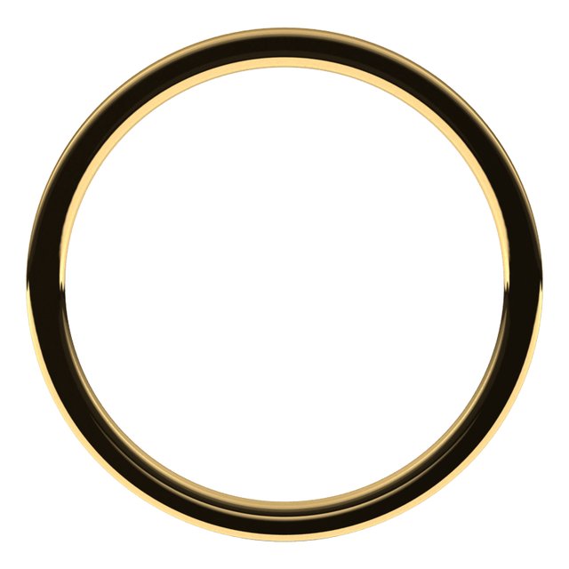 14K Yellow 1 mm Flat Comfort Fit Light Band Size 7
