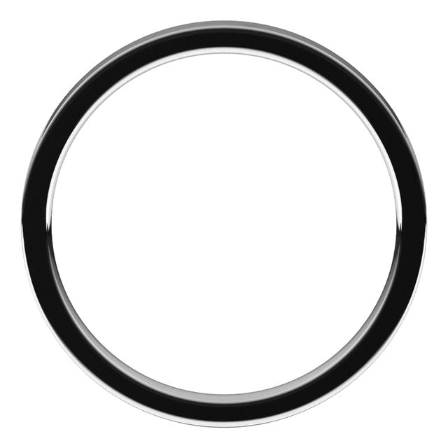 14K White 2 mm Flat Comfort Fit Light Band Size 8