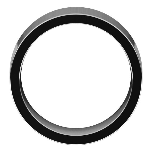 14k White 8 Mm Flat Comfort Fit Band Size 11