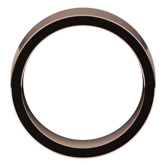 14K Rose 8 mm Flat Comfort Fit Band Size 8