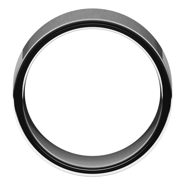 18K White 10 mm Flat Comfort Fit Light Band Size 9