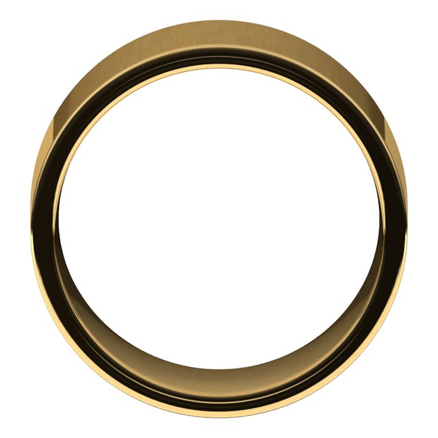 14K Yellow 10 mm Flat Comfort Fit Light Band Size 9.5