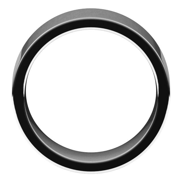 14k White 9 Mm Flat Comfort-fit Band