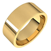 14k Yellow 8 Mm Lightweight Comfort-fit Flat Band Size 9
