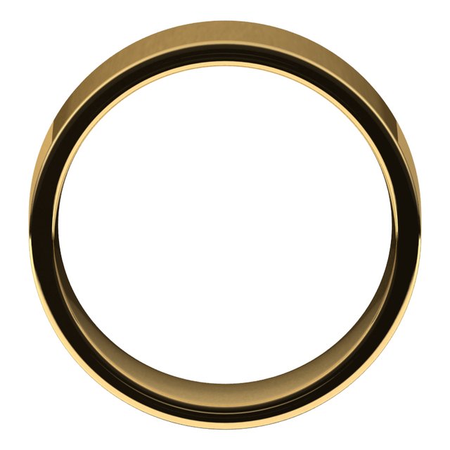 14k Yellow 8 Mm Lightweight Comfort-fit Flat Band Size 9