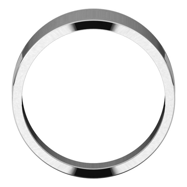 14k White 10 Mm Flat Tapered Band Size 9