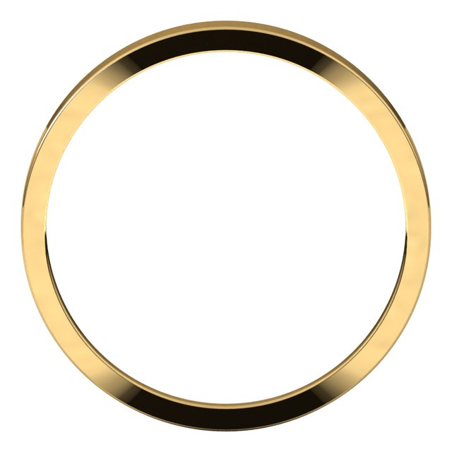 14k Yellow 2.5 Mm Flat Tapered Band Size 6.5