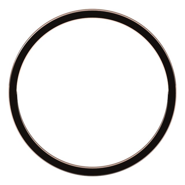 14K Rose 1 mm Flat Ultra-Light Band Size 10