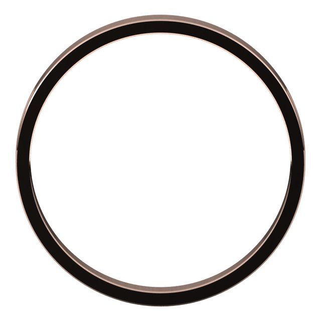 14K Rose 2.5 mm Flat Ultra Light Band Size 7.5