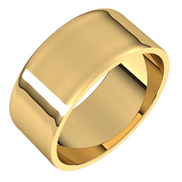 14k Yellow 8 Mm Flat Ultra Light Band Size 7