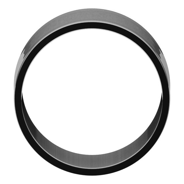 14K White 12 mm Flat Ultra-Light Band Size 9