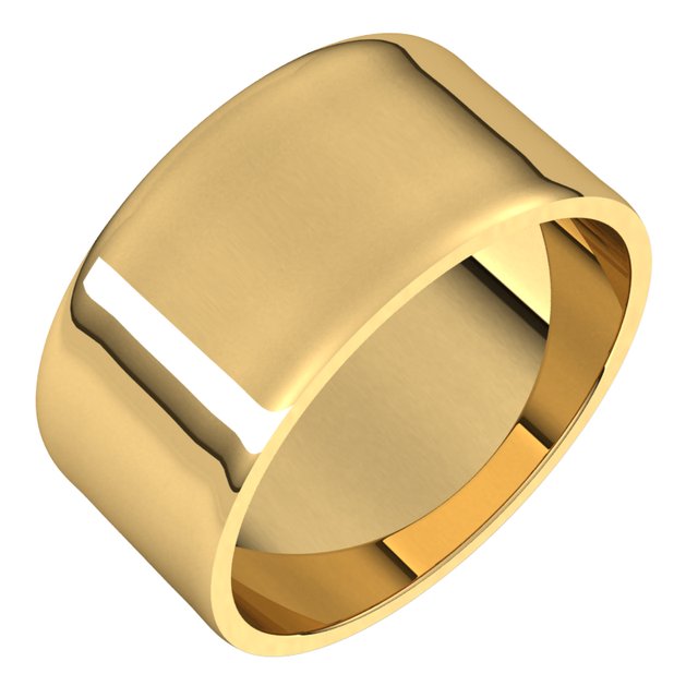 14k Yellow 9 Mm Flat Ultra Light Band Size 8